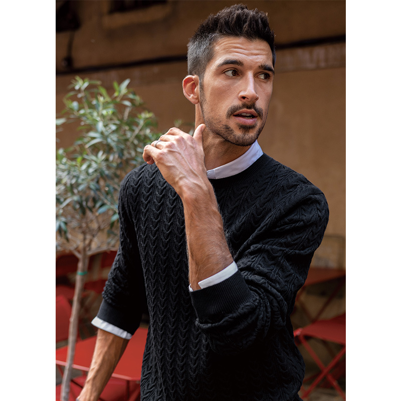 KUEGOU Autumn Winter Clothing Cotton Mens Sweater Retro personality Warm Pullovers Men Sweaters Knitted Fashion Top AZ-32003 201224