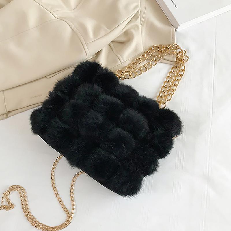 Fashion Women Handbag Retro Plush Chains Bag Handle Bags Crossbody Bag Luxury Tote Female Casual Large Capacity Shoulder Bags, Black
Fashion Women Handbag Retro Plush Chains Bag Handle Bags Crossbody Bag Luxury Tote Female Casual Large Capacity Shoulder Bags, Black