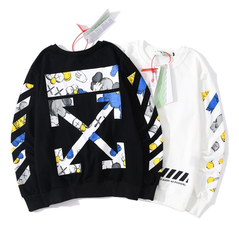 Off Style White Co Branded Sesame Street Cartoon Printed Arrstytle Tide Round Neck Sweater for Men and Women, Black
Off Style White Co Branded Sesame Street Cartoon Printed Arrstytle Tide Round Neck Sweater for Men and Women, Black