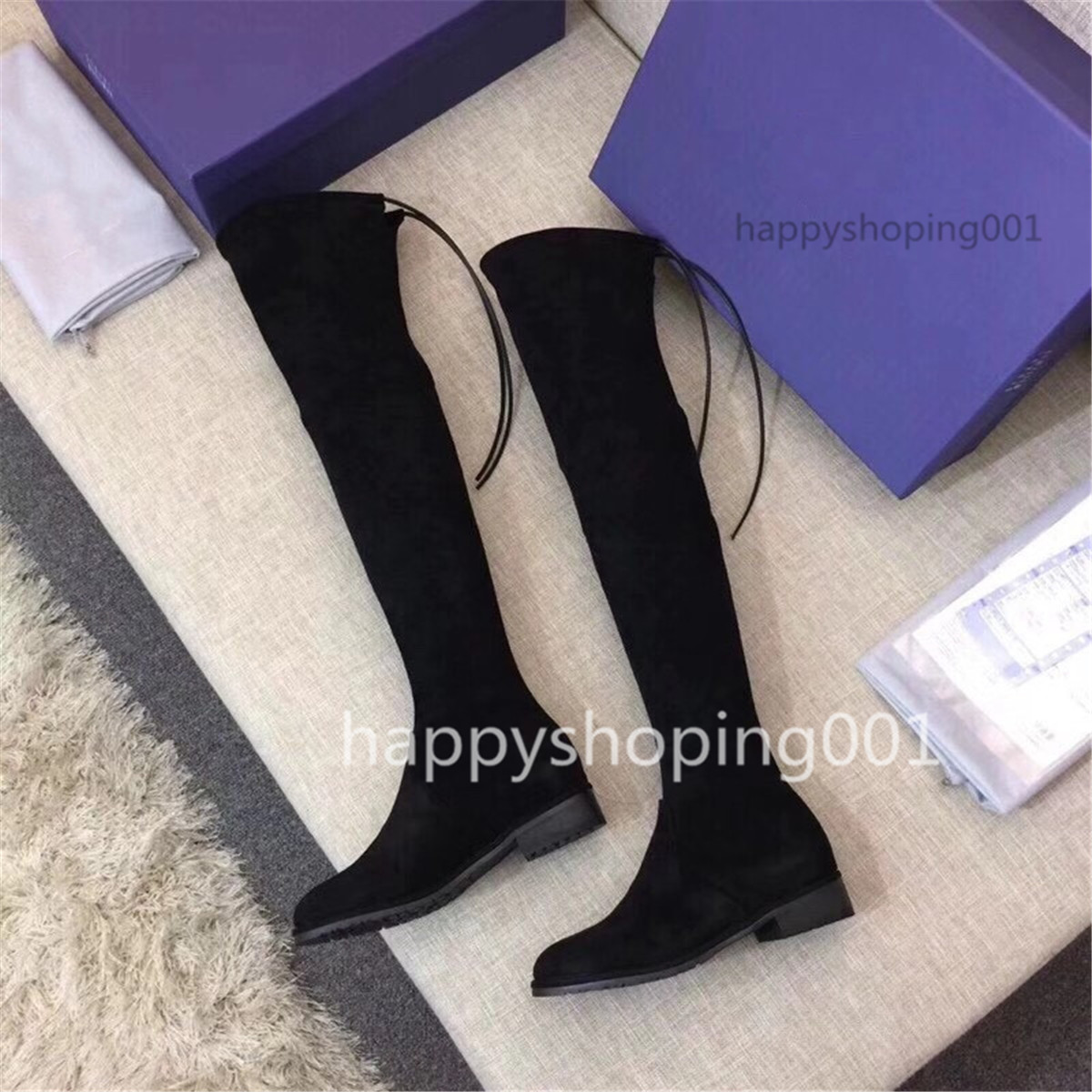 The High Quality Women Leather over the knee boots Thick Bottom Elastic High to Help Flat Shoes Black lace-up shoes
The High Quality Women Leather over the knee boots Thick Bottom Elastic High to Help Flat Shoes Black lace-up shoes