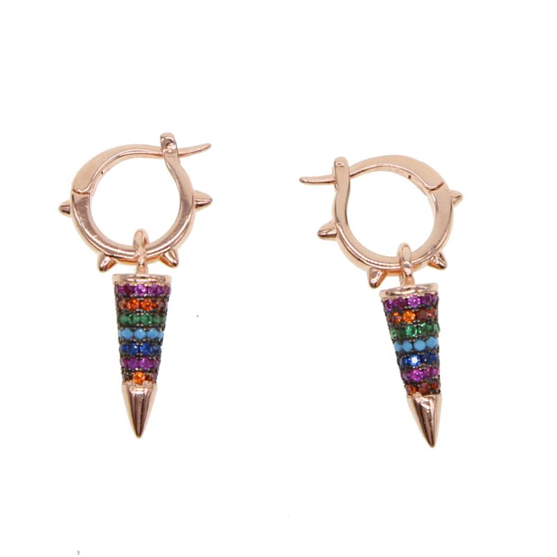 2020 fashion Statement Punk Cone Earrings for Women Micro Pave spike jewelry wholesale high quality colorful cz elegant earring
2020 fashion Statement Punk Cone Earrings for Women Micro Pave spike jewelry wholesale high quality colorful cz elegant earring