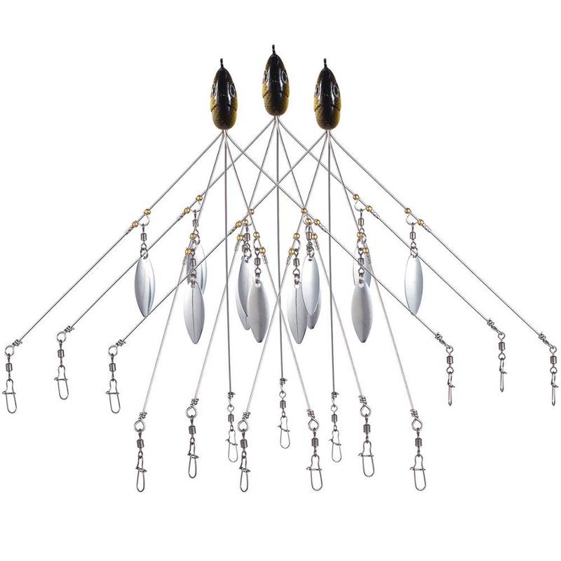 Bassdash 3pcs/lot Alabama Rig Head Swimming Bait Umbrella Fishing lure 5 Arms Bass Group Lure Extend, 18g 220309
