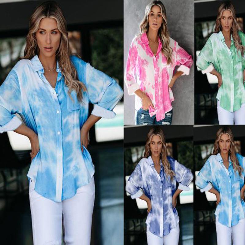Fashion Tie Dye Blouse Women Vintage Long Sleeve Blouses New Casual Tops Colorful Print Shirt Blusas Feminine Button Shirts Top, Blue
Fashion Tie Dye Blouse Women Vintage Long Sleeve Blouses New Casual Tops Colorful Print Shirt Blusas Feminine Button Shirts Top, Blue