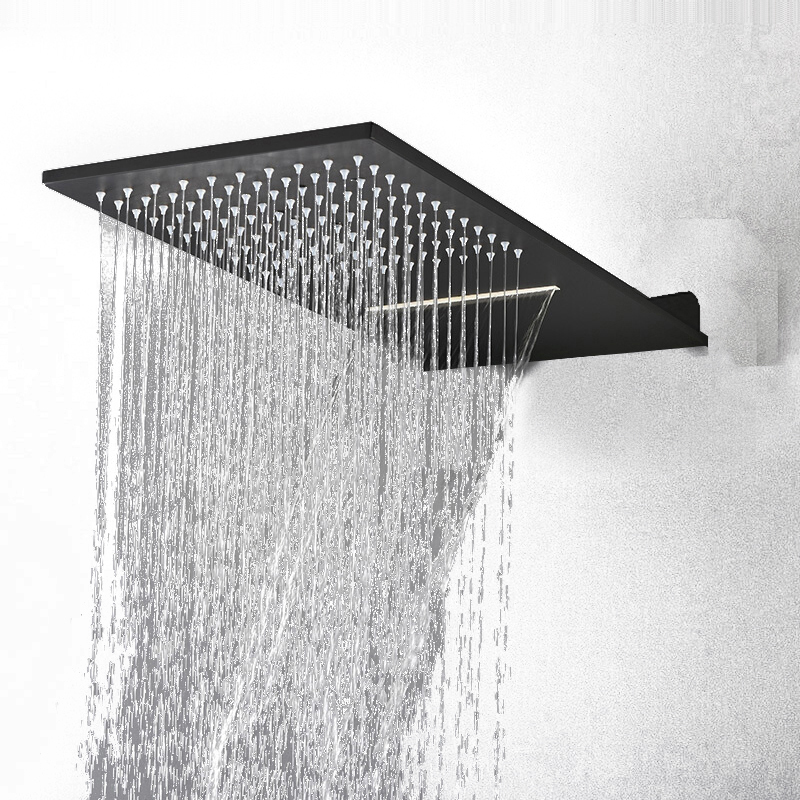 BAKALA Matte Black Stainless Steel Shower Head Rainfall Shower Head With Waterfall Shower Wall Mounted 201105
BAKALA Matte Black Stainless Steel Shower Head Rainfall Shower Head With Waterfall Shower Wall Mounted 201105