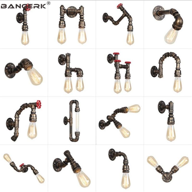 Loft Water Pipe Wall Lamp Industrial Vintage Wall Light LED Edison Sconces Retro Lights For Aisle Bedside Home Decor Lighting
Loft Water Pipe Wall Lamp Industrial Vintage Wall Light LED Edison Sconces Retro Lights For Aisle Bedside Home Decor Lighting