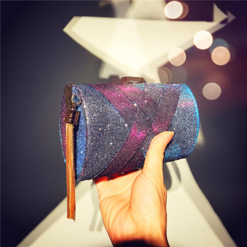 2020 New Women's Evening Clutch Bag Crossbody Shoulder Chain Banquet Flap Bag With Tassel Ladies Wedding Shiny Party Handbags, Flash purple
2020 New Women's Evening Clutch Bag Crossbody Shoulder Chain Banquet Flap Bag With Tassel Ladies Wedding Shiny Party Handbags, Flash purple