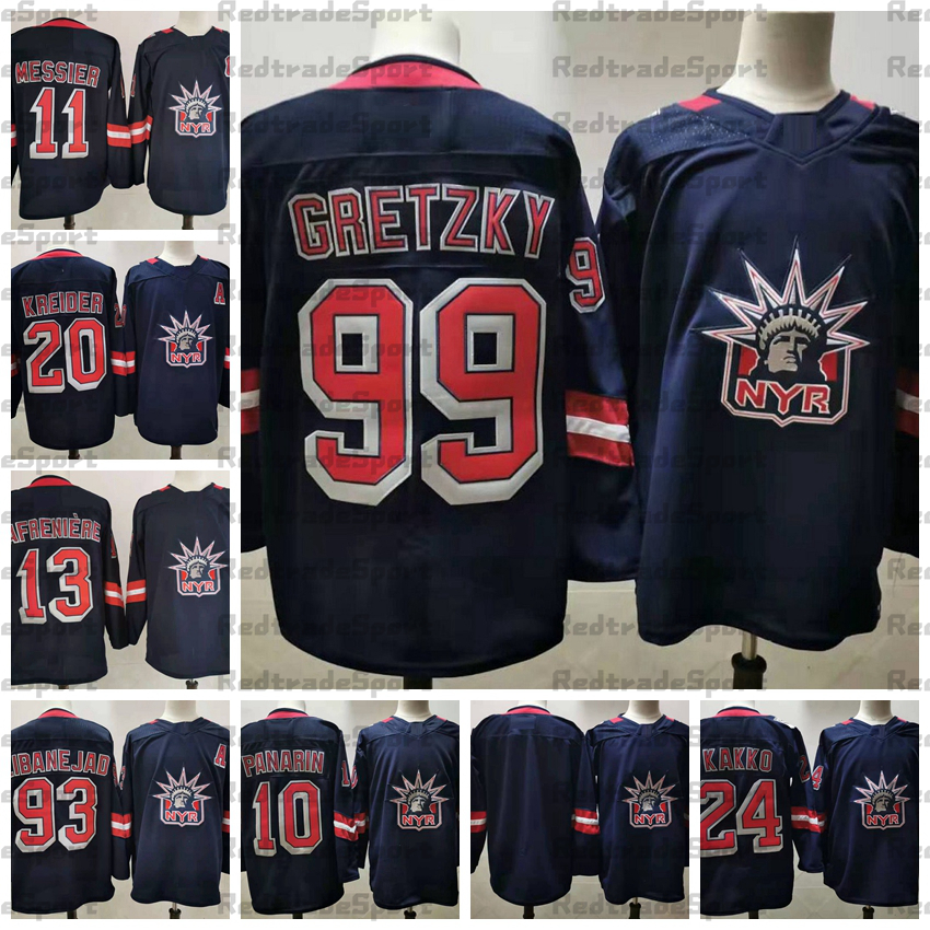 2021 Reverse Retro New York Rangers Wayne Gretzky Mark Messier Alexis Lafreniere Kaapo Kakko Artemi Panarin Kreider Zibanejad Hockey Jersey, Navy blue
2021 Reverse Retro New York Rangers Wayne Gretzky Mark Messier Alexis Lafreniere Kaapo Kakko Artemi Panarin Kreider Zibanejad Hockey Jersey, Navy blue