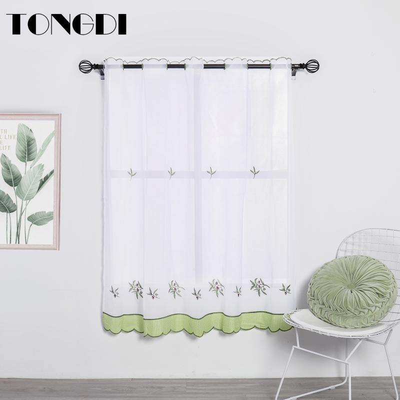TONGDI Kitchen Curtain Valance Sheer Pastoral Flower Embroidery White Tulle Decoration For Home Cafe Window Dining Living Room, Sg-15
TONGDI Kitchen Curtain Valance Sheer Pastoral Flower Embroidery White Tulle Decoration For Home Cafe Window Dining Living Room, Sg-15
