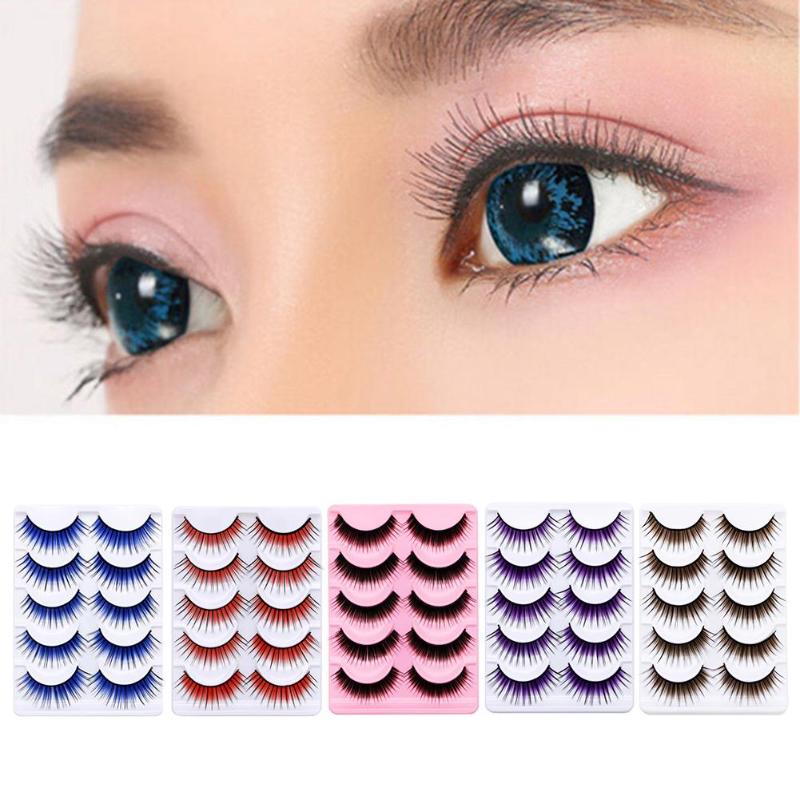 5Pairs Colorful Long Thick Fake Eye Lash Makeup Stage Party Eyelash Extension Fluffy Long Lashes Nature Eye Makeup Tools
5Pairs Colorful Long Thick Fake Eye Lash Makeup Stage Party Eyelash Extension Fluffy Long Lashes Nature Eye Makeup Tools