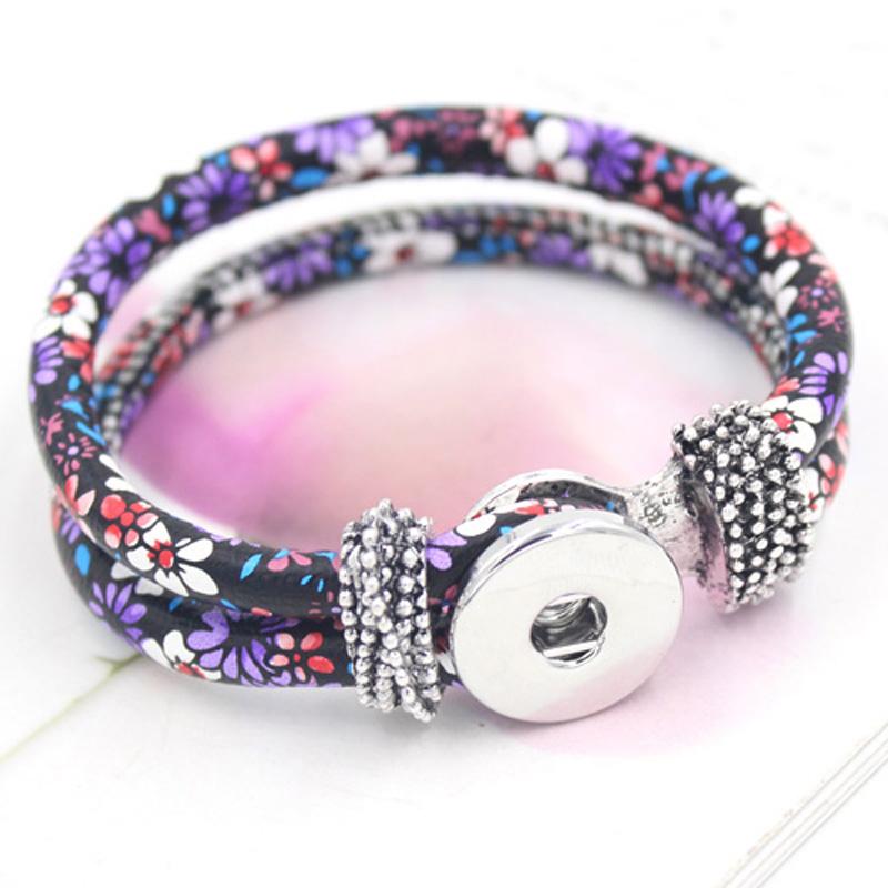 Tennis 1PC Arrival 4 Colors Flower PU Leather Bangles Liobonar Snap Buttons Charms Bracelets For Women Girls Gifts Brinco Pulsera
Tennis 1PC Arrival 4 Colors Flower PU Leather Bangles Liobonar Snap Buttons Charms Bracelets For Women Girls Gifts Brinco Pulsera