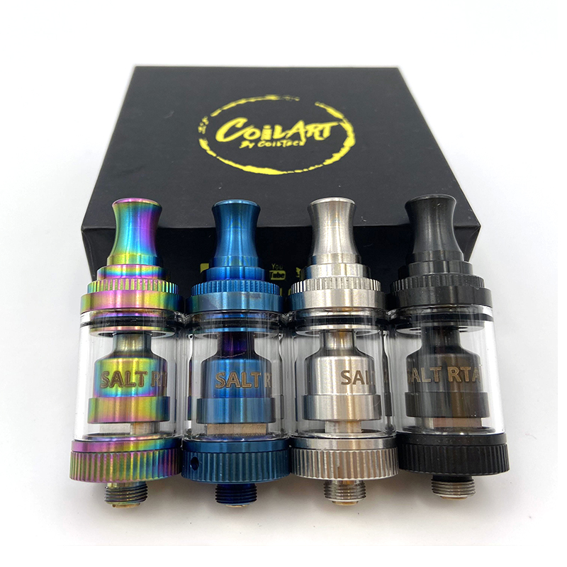 

SALT RTA Atomizer 2ml/3.5ml Tank 18mm Diameter Single Coil Adjustable Airflow Bubble Glass Tube Vape Mod