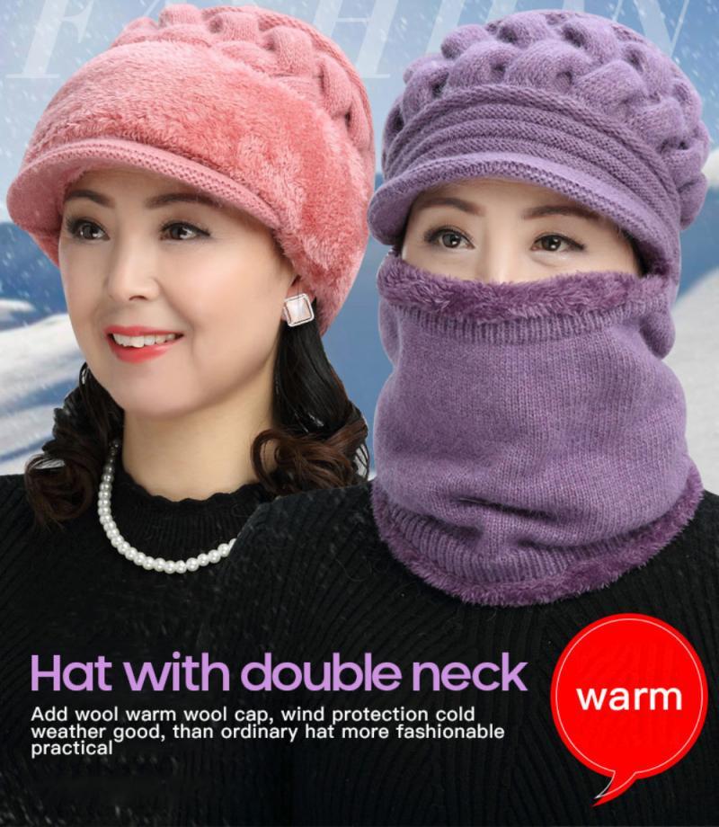 Women's Beanie Scarf Thicken Keep Warm Plus Cashmere Wool Cap Elegant Elegant One Piece Knitted Hat Fashion Solid, 02
Women's Beanie Scarf Thicken Keep Warm Plus Cashmere Wool Cap Elegant Elegant One Piece Knitted Hat Fashion Solid, 02
