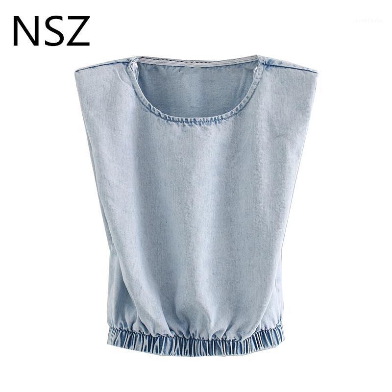 NSZ women oversize denim crop top blouse with pad jeans cropped shirt sleeveless summer tank top party tops blusa camisa1, Blue
NSZ women oversize denim crop top blouse with pad jeans cropped shirt sleeveless summer tank top party tops blusa camisa1, Blue