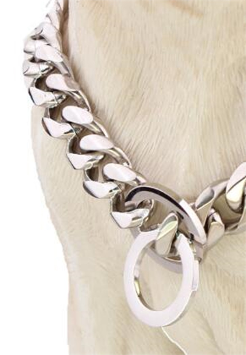 Adjustable Stainless Steel Puppy Collar Sier Wear Resistant Necklace Mirror Polishing Fashion Pet Dog Collars High Quality