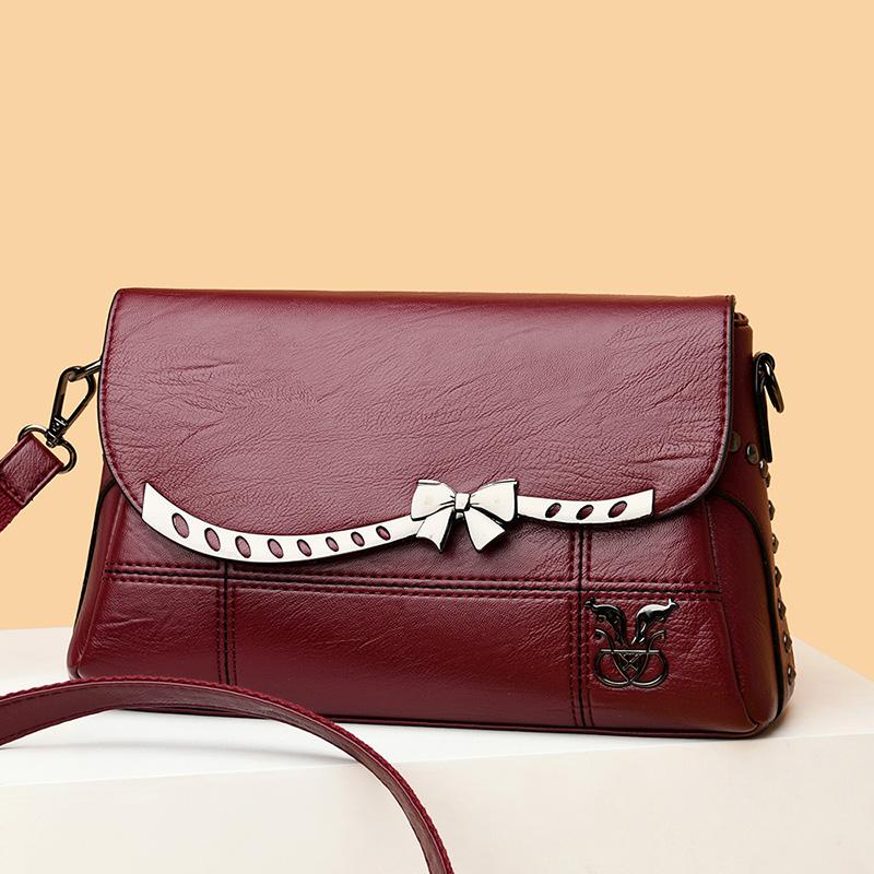 Bowknot Decoration Flap Handbags for Women PU Leather Rivet Crossbody Bag Female Retro Designer Medium Square Shoulder Bag Sac, Black
Bowknot Decoration Flap Handbags for Women PU Leather Rivet Crossbody Bag Female Retro Designer Medium Square Shoulder Bag Sac, Black