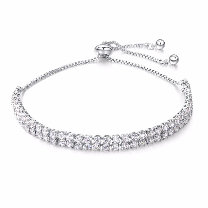 Elegant charm bracelet for women jewelry Pink gold Color double row Cubic Zirconia bracelets Wedding Gifts
Elegant charm bracelet for women jewelry Pink gold Color double row Cubic Zirconia bracelets Wedding Gifts