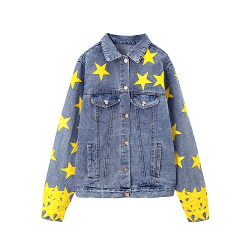 New Autumn 2021 Light Blue Denim Jacket Stars Woman Luxury Designer Clothes Kpop Style YDXS N4TM
New Autumn 2021 Light Blue Denim Jacket Stars Woman Luxury Designer Clothes Kpop Style YDXS N4TM