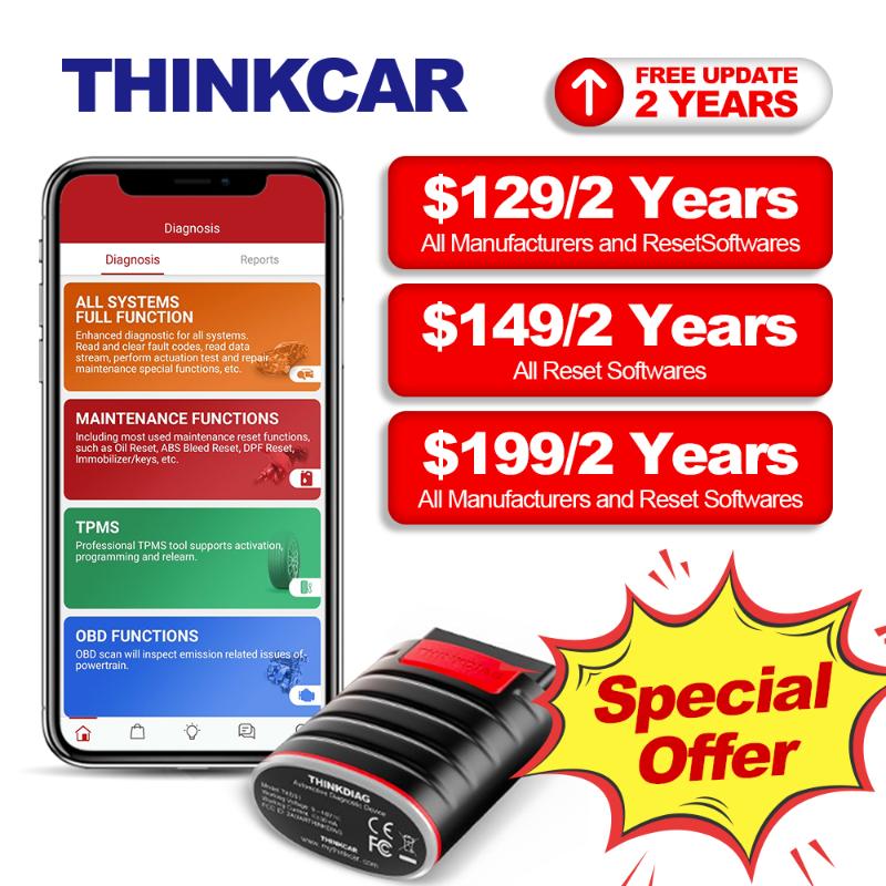 THINKCAR Thinkdiag Diagnostic Scanner for Car 15 Reset Services OBD2 Bluetooth Code Reader Full System OBDii Scan Tools for Auto
THINKCAR Thinkdiag Diagnostic Scanner for Car 15 Reset Services OBD2 Bluetooth Code Reader Full System OBDii Scan Tools for Auto