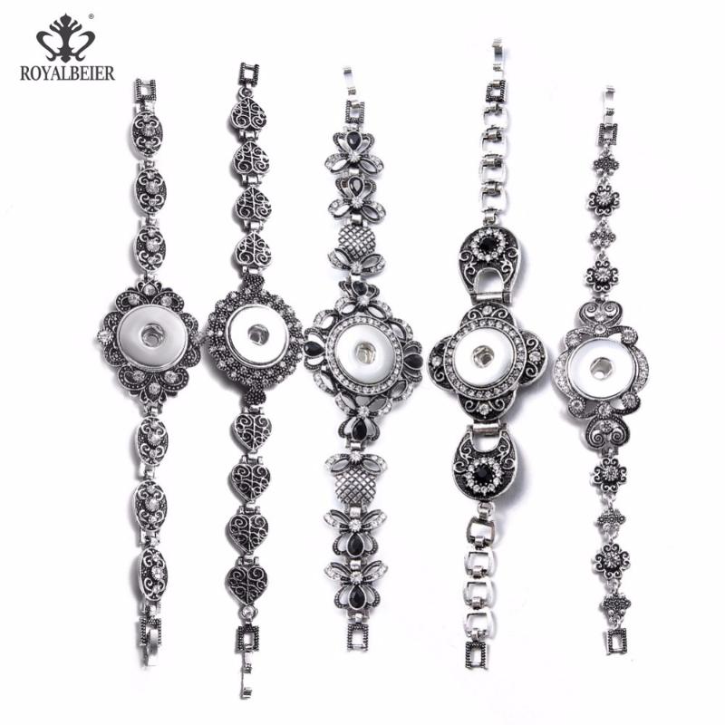 Charm Bracelets RoyalBeier 5pcs/lot Est Design 18mm Snap Button Bracelet Stainless Steel Love Flowers Charms DIY For Women SZ0563
Charm Bracelets RoyalBeier 5pcs/lot Est Design 18mm Snap Button Bracelet Stainless Steel Love Flowers Charms DIY For Women SZ0563