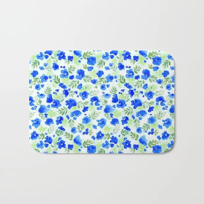HOT Bathroom Rugs Floret Blue Bath Mat Flannel Absorbent Non Slip Doormat Entrance Door Bath Room Mats1
HOT Bathroom Rugs Floret Blue Bath Mat Flannel Absorbent Non Slip Doormat Entrance Door Bath Room Mats1