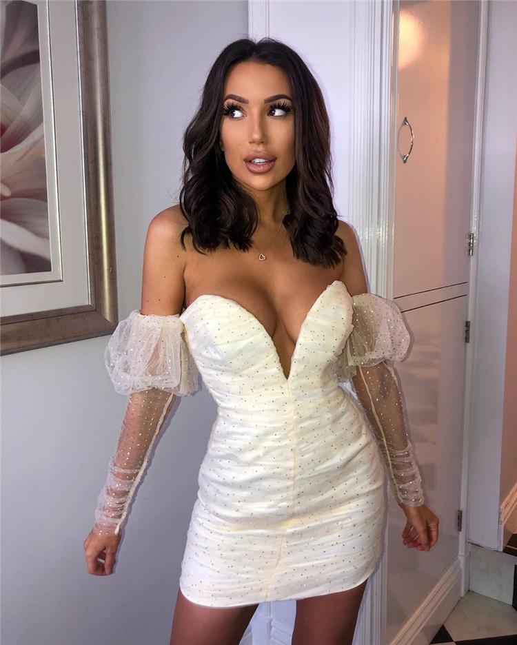 Polka Dot Sequin Dress Mesh Sheer Long Sleeve V Neck Sexy Summer Dress 2020 New White Glitter Party Mini Dresses Clothes Vestido, As pic
Polka Dot Sequin Dress Mesh Sheer Long Sleeve V Neck Sexy Summer Dress 2020 New White Glitter Party Mini Dresses Clothes Vestido, As pic