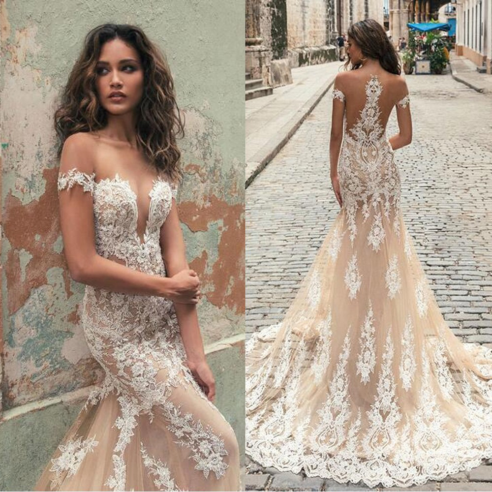 2021 New Illusion Mermaid Champagne Lace Most Recent Off the Shoulder Tulle Apply Wedding Gowns SVJ9
2021 New Illusion Mermaid Champagne Lace Most Recent Off the Shoulder Tulle Apply Wedding Gowns SVJ9