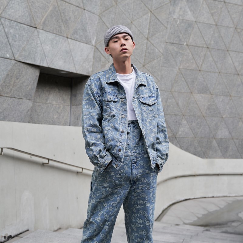 Mens Embroidery Denim Jackets Fashion Turn Down Collar Long Sleeve Jean Outerwear New Spring Casual Streetwear Jeans Jackets 201130