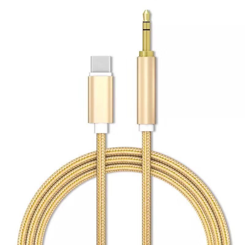 UBS Data C to 3.5mm Jack Headphone Aux Cable Car Stereo Audio Adapter for Samsung Galaxy S20 Ultra Note10 Huawei P30 P20 Pro Google Pixel One Plus Xiaomi