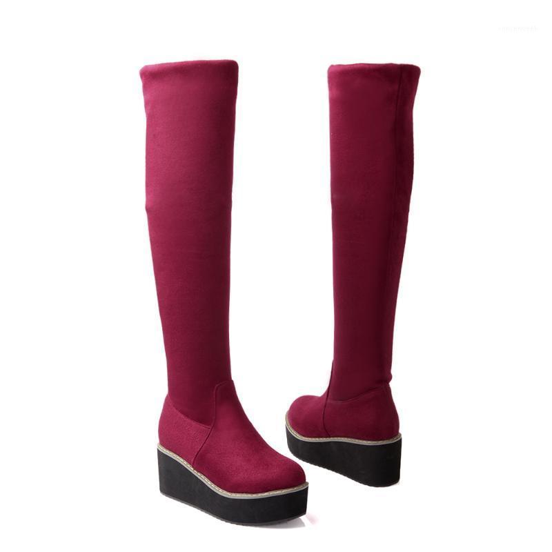 Wedge Platform Women Boots Knee High Boots Girls Slip on Fashion Height Heels Blue Red Black Casual Shoes Woman Size 32-431
Wedge Platform Women Boots Knee High Boots Girls Slip on Fashion Height Heels Blue Red Black Casual Shoes Woman Size 32-431
