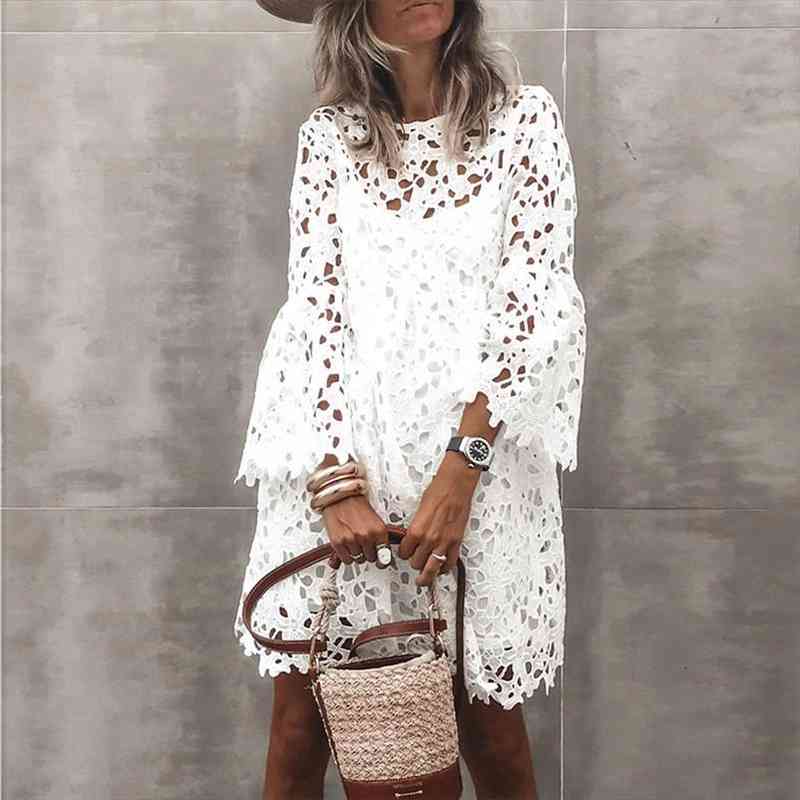 Casual Dress Hollow Out Flared Sleeve Ruffle Clothing 2 Pieces Dresses Length Sleeve Style Length cm Pattern Type Age, Black;gray
Casual Dress Hollow Out Flared Sleeve Ruffle Clothing 2 Pieces Dresses Length Sleeve Style Length cm Pattern Type Age, Black;gray