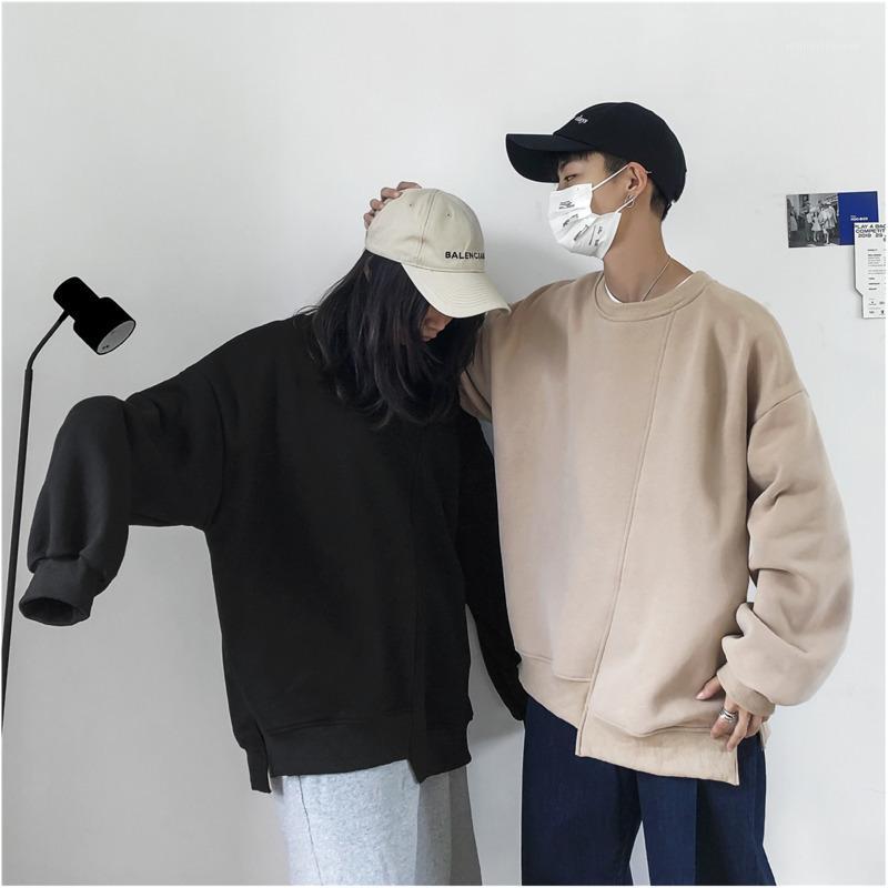 2019 Spring And Autumn New Solid Color Loose Stitching Round Neck Sweatshirt Fashion Casual Pullover Black Gray / Khaki1
2019 Spring And Autumn New Solid Color Loose Stitching Round Neck Sweatshirt Fashion Casual Pullover Black Gray / Khaki1