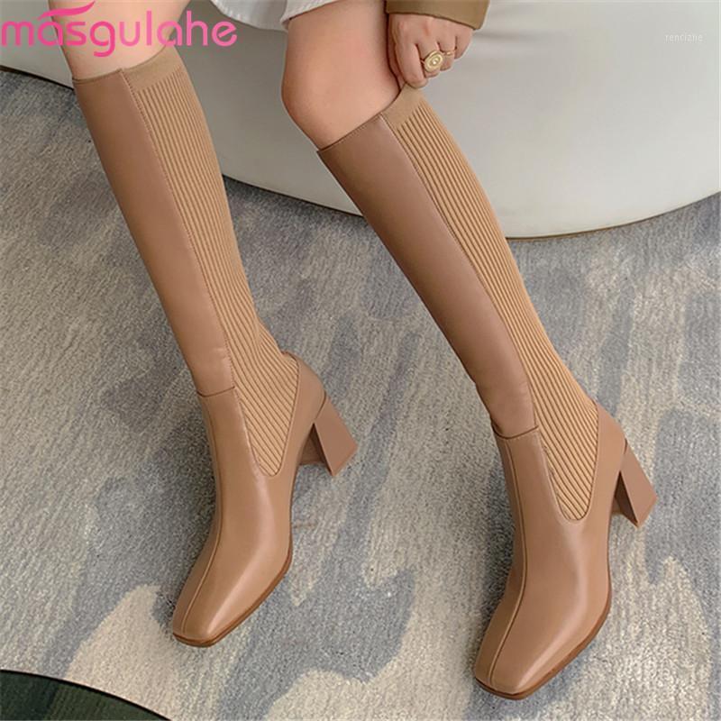 Masgulahe 2021 New Arrival Women Boots Genuine Leather Boots Thick High Heels Square Toe Autumn Winter Ladies Shoes1, Black
Masgulahe 2021 New Arrival Women Boots Genuine Leather Boots Thick High Heels Square Toe Autumn Winter Ladies Shoes1, Black