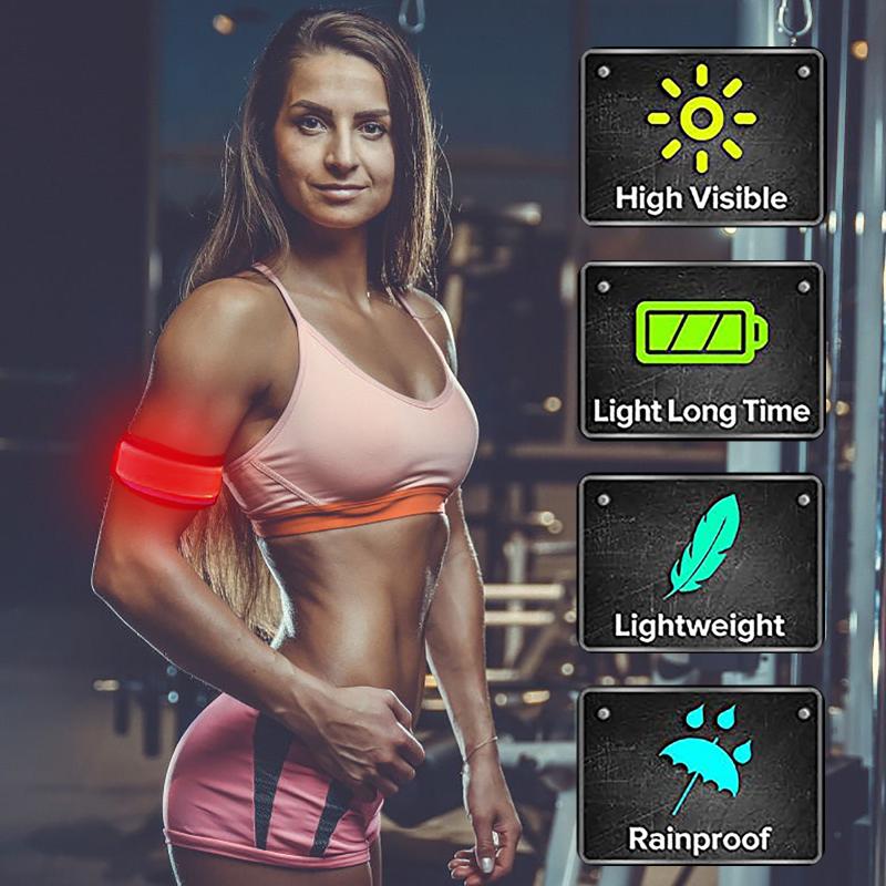 

2020 Wristbands Light Up Led Armbands For Running Reflective Gear Flashing Led Sports Wristbands Run Ride At Night Safety #j2p, 1pc