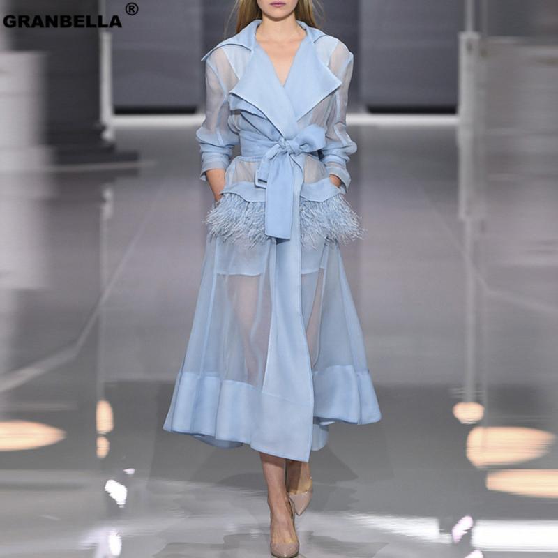 Summer European Runway Women Sexy Organza Trench Coat Feathers Tassel Belt Dress Turn-Down Collar Long Coats Outerwear, White
Summer European Runway Women Sexy Organza Trench Coat Feathers Tassel Belt Dress Turn-Down Collar Long Coats Outerwear, White
