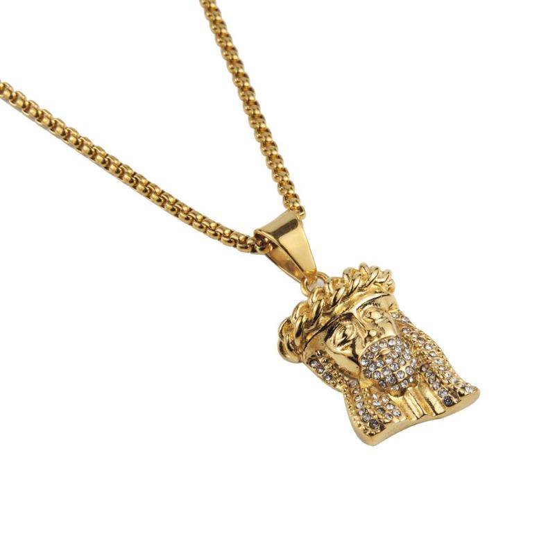 Stainless Steel Iced Out Bling Rhinestone Jesus Necklace Big Pendant Hip Hop Statement Personality Necklace for Men
Stainless Steel Iced Out Bling Rhinestone Jesus Necklace Big Pendant Hip Hop Statement Personality Necklace for Men