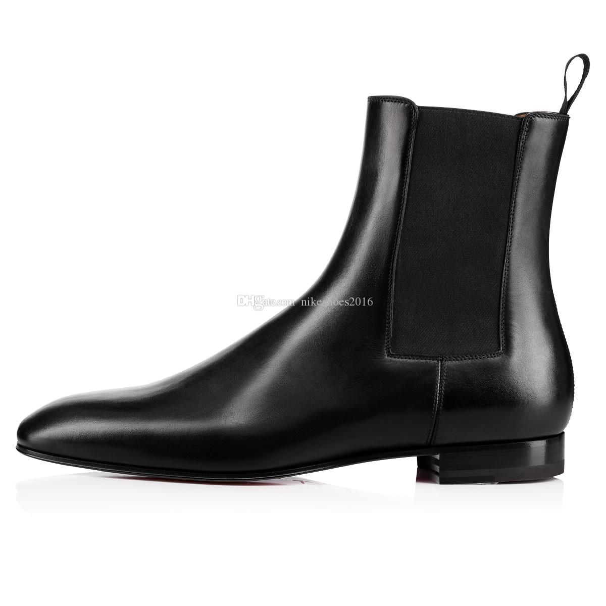 2020 Super Quality Red Bottom Roadie Flat For Men Ankle Boots Design Comfortable Genuine Leather Perfect Party Dress Wedding Walking 38-47
2020 Super Quality Red Bottom Roadie Flat For Men Ankle Boots Design Comfortable Genuine Leather Perfect Party Dress Wedding Walking 38-47