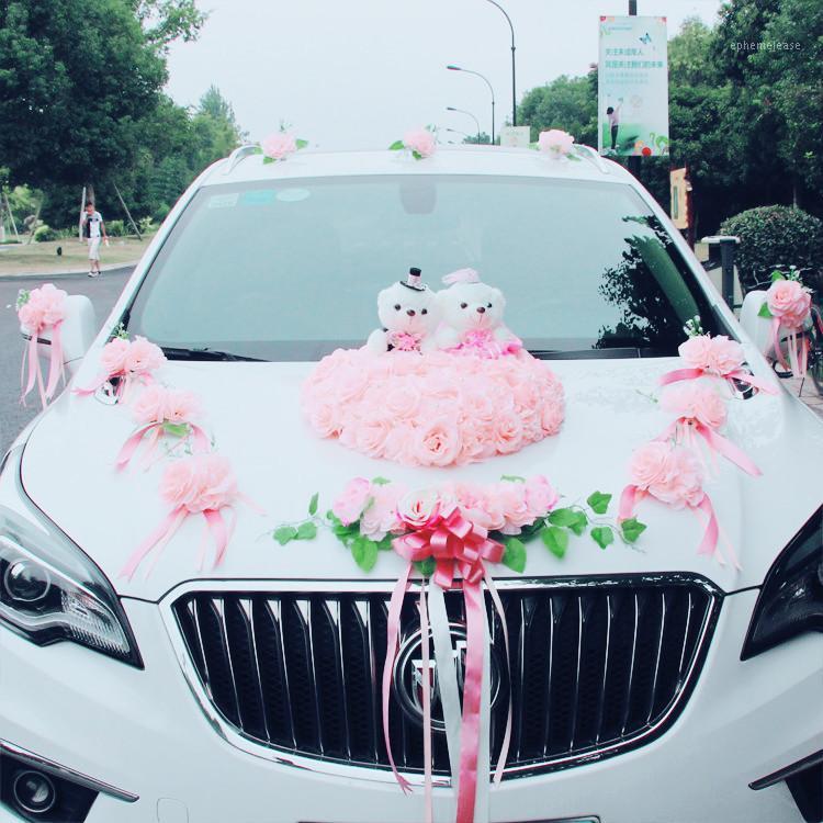 2020 Wedding Car Decoration Flowers Fake Flowers Rose with Bear Silk Wedding Party Decorative Artificial Wreath Garland1, Pink-2
2020 Wedding Car Decoration Flowers Fake Flowers Rose with Bear Silk Wedding Party Decorative Artificial Wreath Garland1, Pink-2