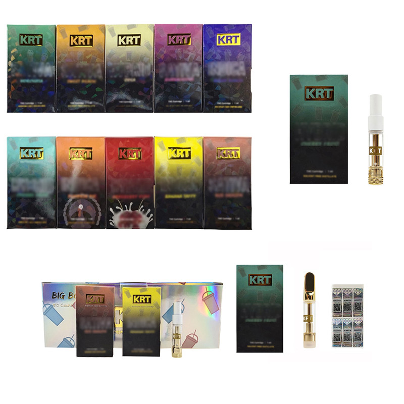 KRT Cartridge 0.8ml 1.0ml KRT Vape Carts Glass Ceramic Gold White Top With Packaging Box 510 Threading Empty
KRT Cartridge 0.8ml 1.0ml KRT Vape Carts Glass Ceramic Gold White Top With Packaging Box 510 Threading Empty