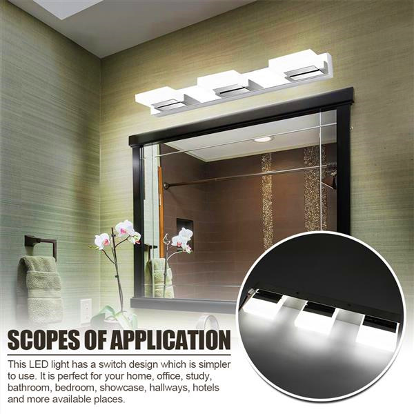 Best 12W Four Lights Acrylic Wall Lamp Bathroom Lamp White Light Silver Top-grade material waterproof Wall Lamps
Best 12W Four Lights Acrylic Wall Lamp Bathroom Lamp White Light Silver Top-grade material waterproof Wall Lamps
