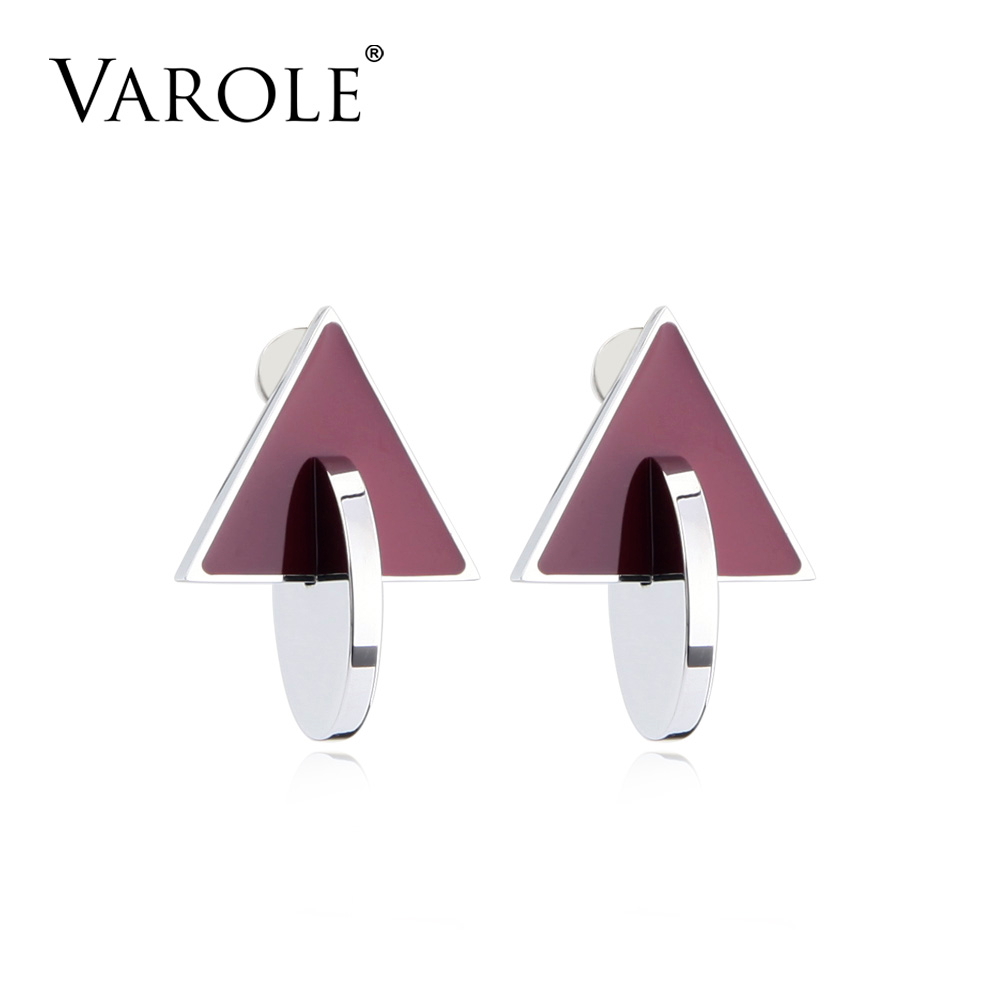 VAROLE triangle Earrings Black & Dark Red Color Stud Earings Stainless Steel Earrings For Women Jewelry Oorbellen Brincos Feminino
VAROLE triangle Earrings Black & Dark Red Color Stud Earings Stainless Steel Earrings For Women Jewelry Oorbellen Brincos Feminino