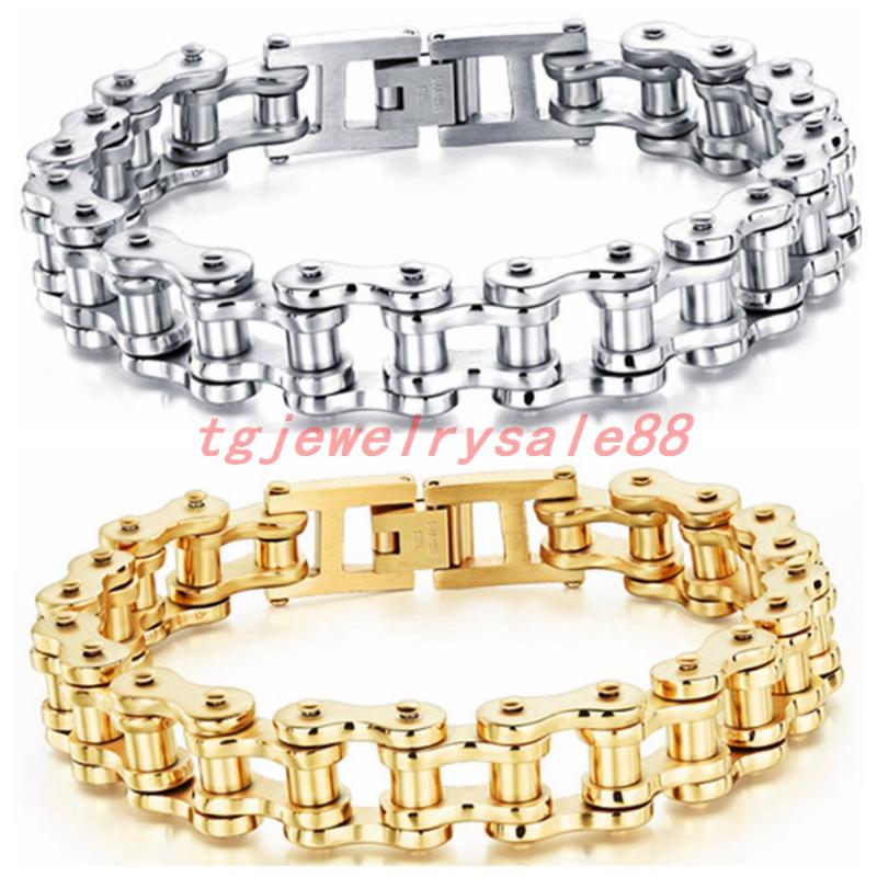 13mm Popular Silver Color Or Gold Color Motorcycle Bicycle Link Chain Bracelet Cool Men's Stainless Steel Cuff Jewelry 8.46
13mm Popular Silver Color Or Gold Color Motorcycle Bicycle Link Chain Bracelet Cool Men's Stainless Steel Cuff Jewelry 8.46