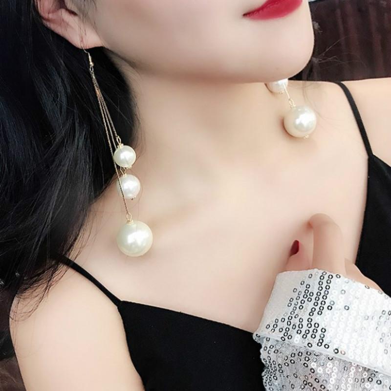 New fashion long tassel super fairy exaggerated pearl earrings temperament earrings female party birthday gift
New fashion long tassel super fairy exaggerated pearl earrings temperament earrings female party birthday gift