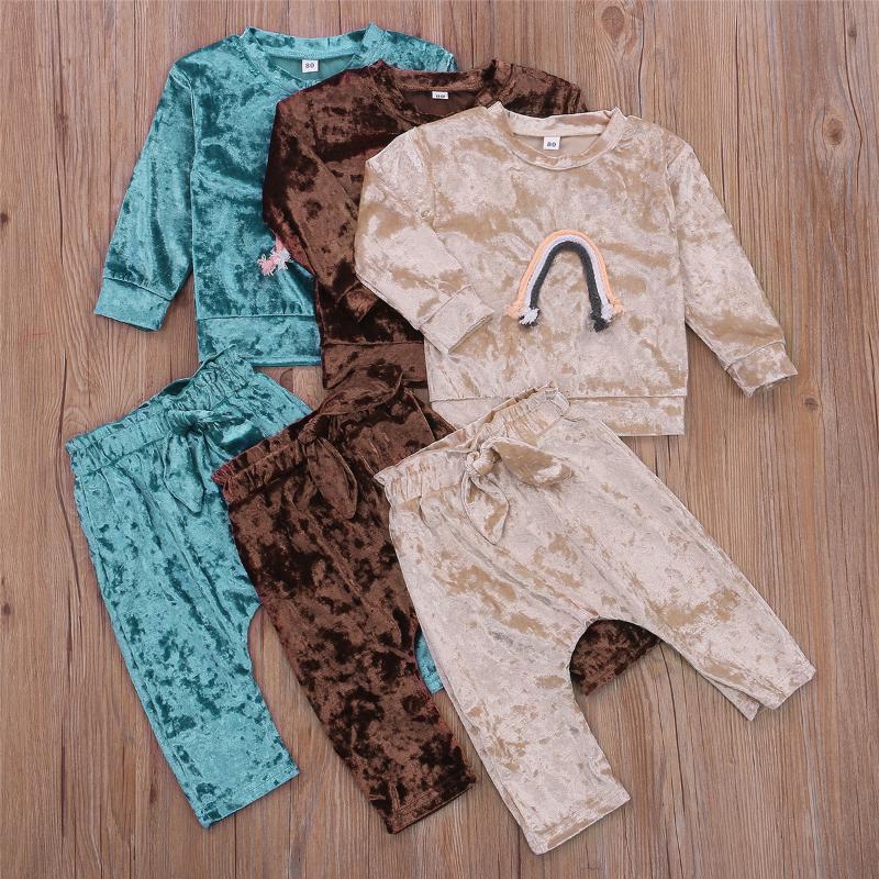 Children Baby Girls Boy Casual Two Piece Set Kid's Velvet Crew Neck Long Sleeve Rainbow Pullover Top Elastic Band Pants 0-4Y, Blue
Children Baby Girls Boy Casual Two Piece Set Kid's Velvet Crew Neck Long Sleeve Rainbow Pullover Top Elastic Band Pants 0-4Y, Blue