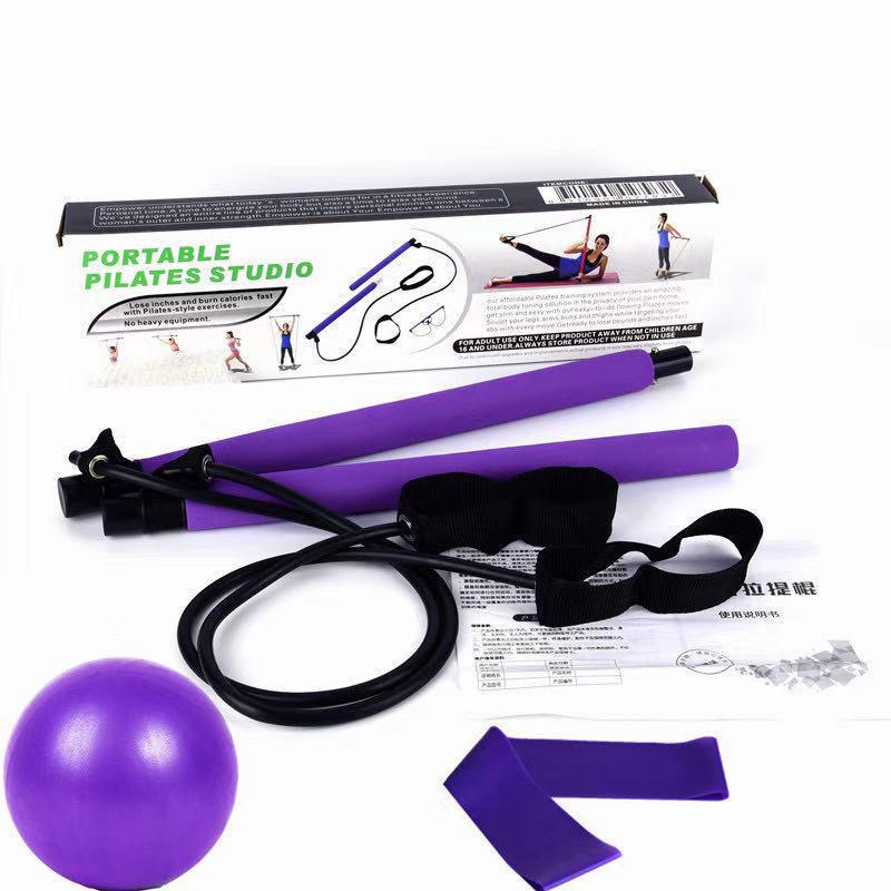 Pilates fitness bar four-piece yoga ball elastic belt chest muscle training Pilates function bar stretch elastic rope
Pilates fitness bar four-piece yoga ball elastic belt chest muscle training Pilates function bar stretch elastic rope