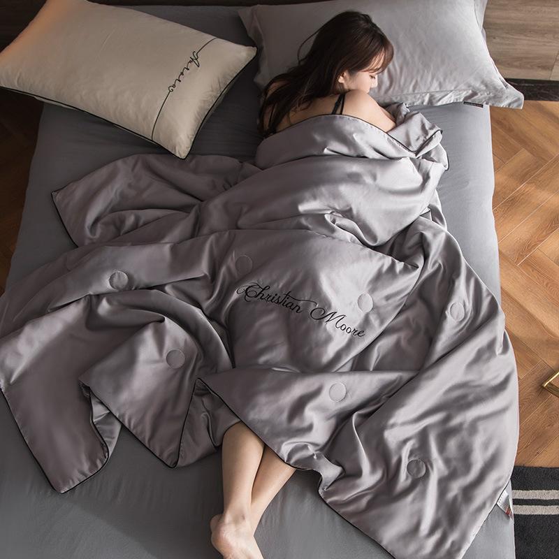 Solid Color Summer Ice Silk Quilt Super Soft Breathable Sleep Cover Comforter for Air Condition Bed Sheet Full Queen Size, Grey
Solid Color Summer Ice Silk Quilt Super Soft Breathable Sleep Cover Comforter for Air Condition Bed Sheet Full Queen Size, Grey