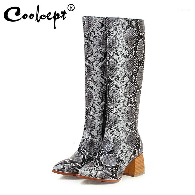 Coolcept Plus Size 34-47 Women Knee High Boots Sexy Snakeskin Print Shoes Women Fashion Thick Heel Pointed Toe Female Footwear1, Black
Coolcept Plus Size 34-47 Women Knee High Boots Sexy Snakeskin Print Shoes Women Fashion Thick Heel Pointed Toe Female Footwear1, Black