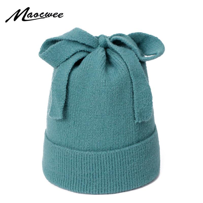 Outdoor Bows Hats Solid Color Beanies Windproof Colorful Crochet Knitted Hat Autumn Winter Bonnet Warm Brand Thick Wool Bonnets
Outdoor Bows Hats Solid Color Beanies Windproof Colorful Crochet Knitted Hat Autumn Winter Bonnet Warm Brand Thick Wool Bonnets