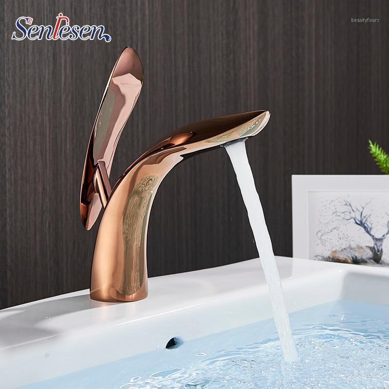 Senlesen Rose Golden Bathroom Basin Faucet Brass Deck Mounted Bathroom Sink Faucets Hot And Cold Water Tap1
Senlesen Rose Golden Bathroom Basin Faucet Brass Deck Mounted Bathroom Sink Faucets Hot And Cold Water Tap1