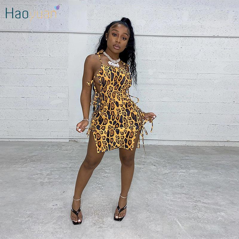 HAOYUAN Sexy Leopard Print Spaghetti Strap Bandage Mini Dress Fashion Vestidos Women Clothing Bodycon Night Party Club Dresses, Gold
HAOYUAN Sexy Leopard Print Spaghetti Strap Bandage Mini Dress Fashion Vestidos Women Clothing Bodycon Night Party Club Dresses, Gold