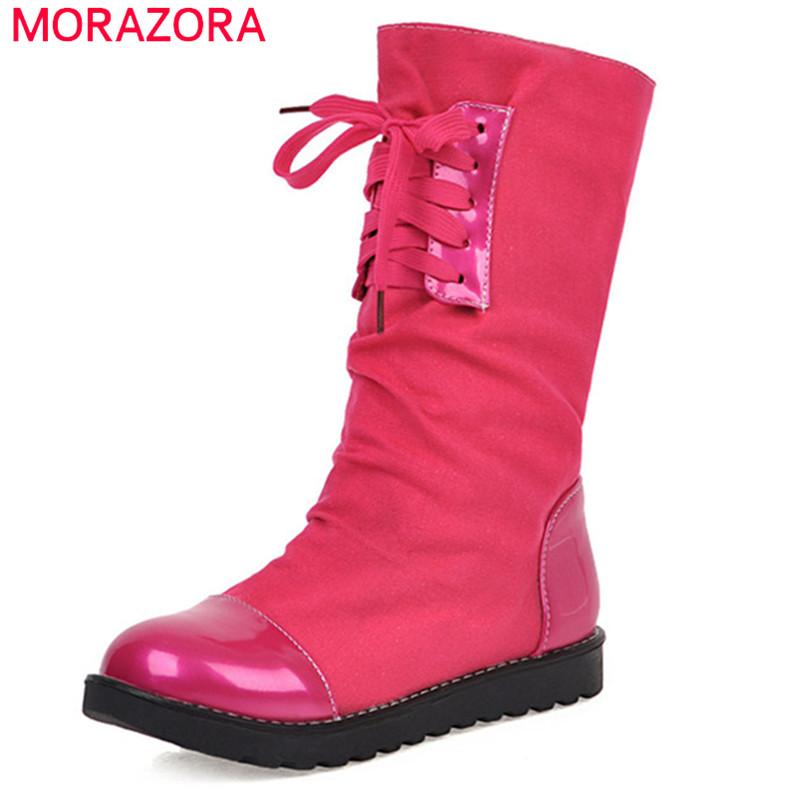 MORAZORA 2020 new arrival women ankle boots lace up comfortable casual flat shoes simple autumn winter boots female big size 43, Blue
MORAZORA 2020 new arrival women ankle boots lace up comfortable casual flat shoes simple autumn winter boots female big size 43, Blue